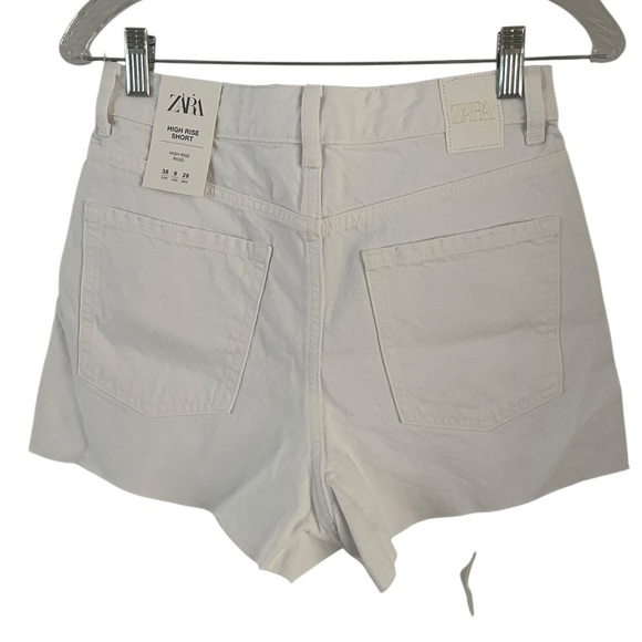 NWR Zara White High Rise Shorts Size 6 - Picture 5 of 7
